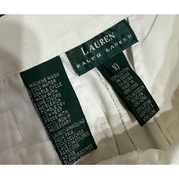 Lauren ralph Lauren white khaki pants size 10 - Picture 5 of 6